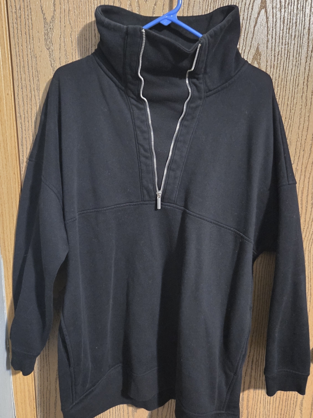 Old Navy Black Half-Zip Funnel Neck Sweater